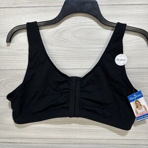 BESTFORM Women's (Size 48) Comfort Cotton Blend Front Close Bra 5006014 Black